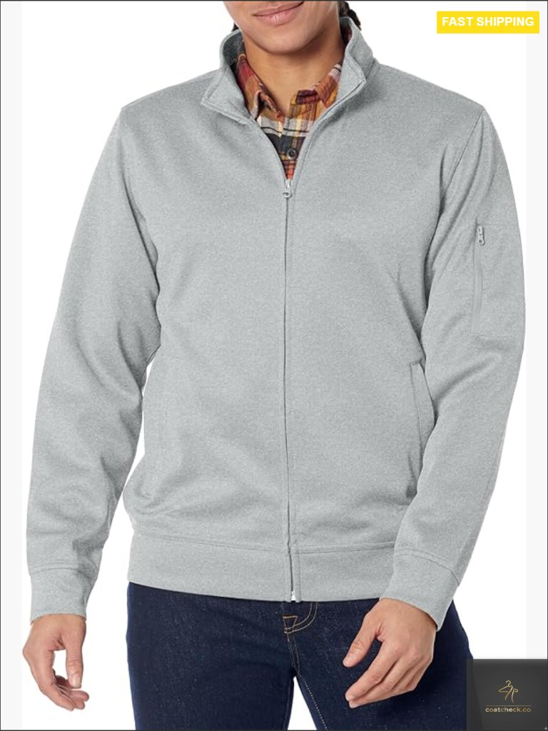 Full Zip Performance Jacket Regular Fit Long Sleeve Track Active Athletic